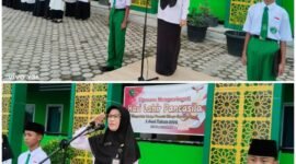 Sebanyak 325 siswa yang terdiri dari siswa kelas 7 dan 8, ikuti Upacara Hari Lahir Pancasila, Senin (2/6)