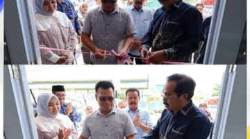 Bupati Aneng Bersama Dr. H. Nurdin Basirun, Resmikan, Apotek Arash Farma di Karimun